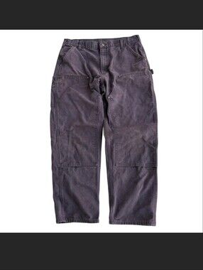 Carhartt Carpenter Brown Faded Double Knee Pants 38 X 32